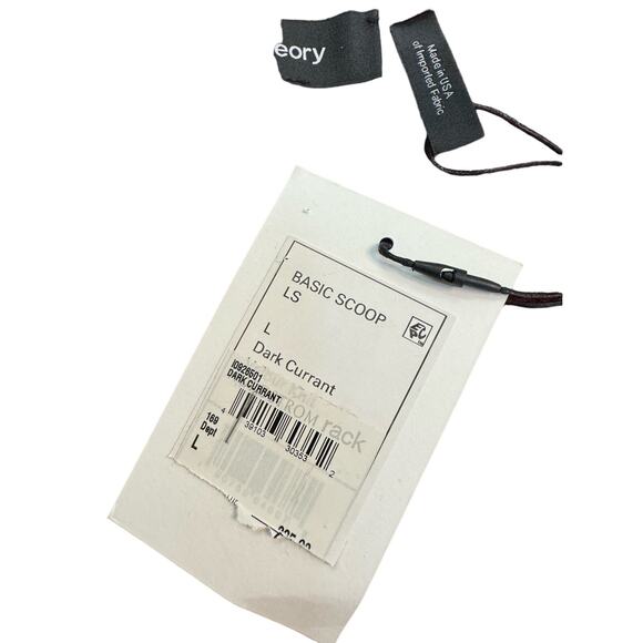 NWT - THEORY Stretch Velvet Long Sleeve Top - Picture 6 of 10